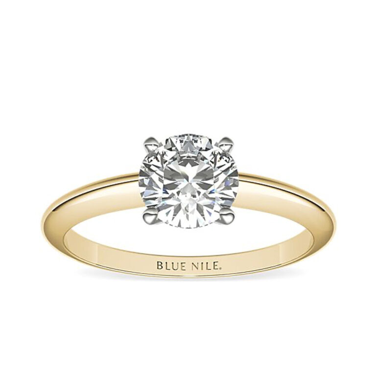 blue nile Classic Four Prong Solitaire Engagement Ring In 18k Yellow Gold