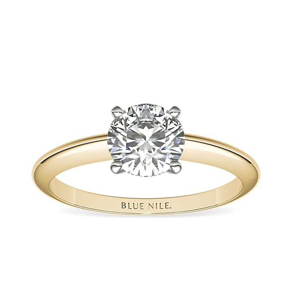 blue nile Classic Four Prong Solitaire Engagement Ring In 18k Yellow Gold