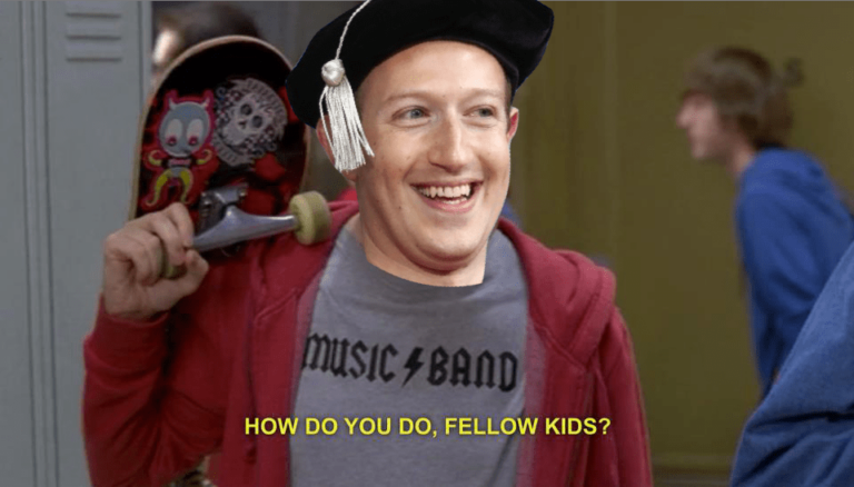 Facebook LOL Mark Zuckerberg How do you do fellow kids