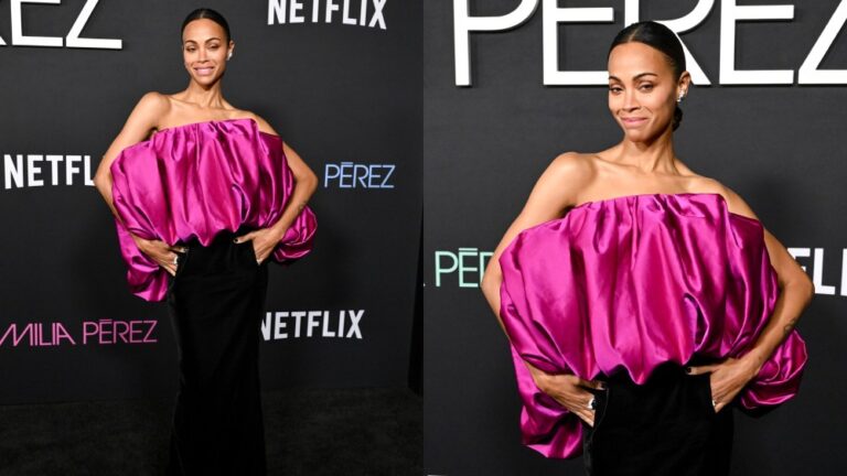 zoe saldana saint laurent dress fi